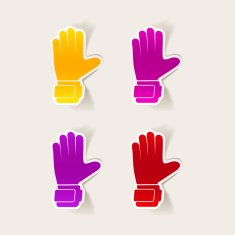 realistic design element gloves N8