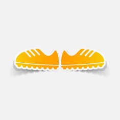 realistic design element sneakers N6