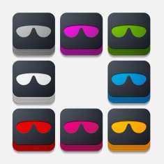 square button sunglasses N10