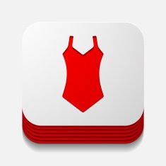 square button swimsuit N2