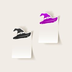 realistic design element witch hat N76