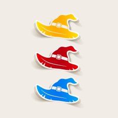 realistic design element witch hat N79