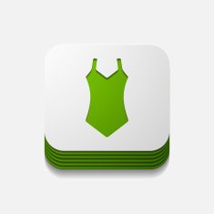 square button swimsuit N3