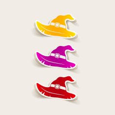 realistic design element witch hat N84