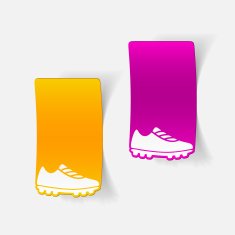 realistic design element sneakers N17