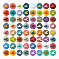 Flat design witch hat N8