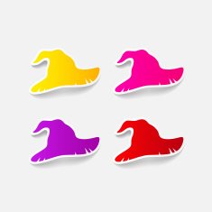 realistic design element witch hat N90