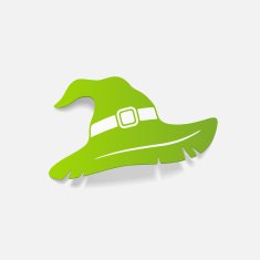 realistic design element witch hat N92