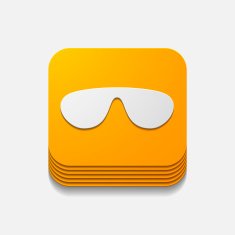 square button sunglasses N16