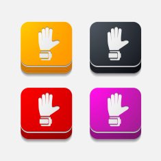 square button gloves N12