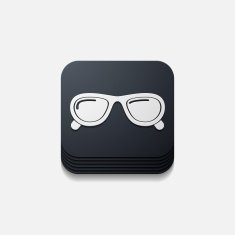 square button sunglasses N17