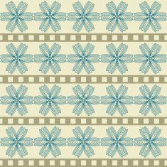 Pattern with abstract geometric flowers