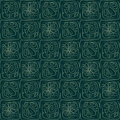 Pattern with abstract floral outline shapes