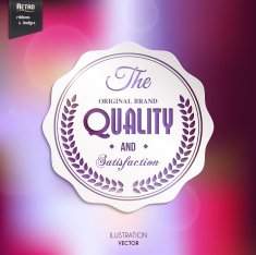 Vector retro stamp tag label badge on color background