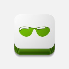 square button sunglasses N20