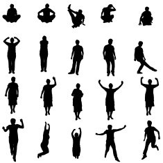 Vector silhouette of a woman N421