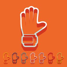 Flat design gloves N2