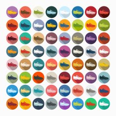 Flat design sneakers N2