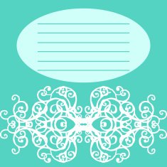 card with lace pattern
