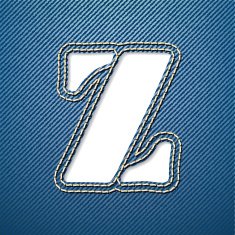 Denim jeans letter Z