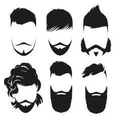 Set of fashion silhouette hipster style vector illustration
