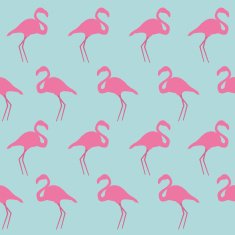 Seamless flamingo vector illustration