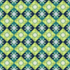 Seamless geometric pattern on green background