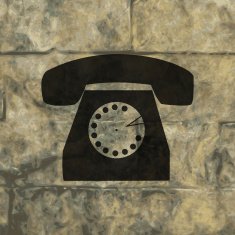 Retro telephone Flat modern web button and space for your N3