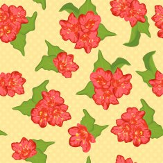 Seamless pattern with tropical flower