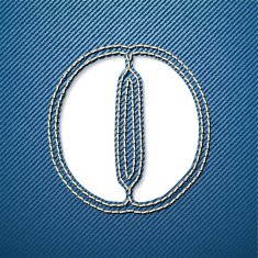 Denim jeans letter O
