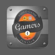 video game theme label sticker