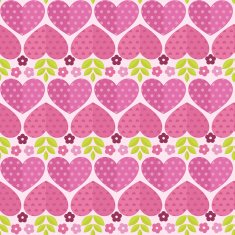 Textured Seamless Hearts - Illustration N2