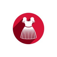 Dress vector icon isolated N4