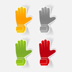 realistic design element gloves N18