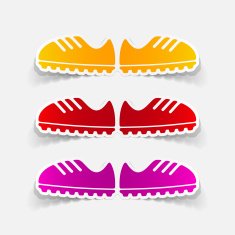 realistic design element sneakers N24