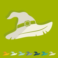 Flat design witch hat N14