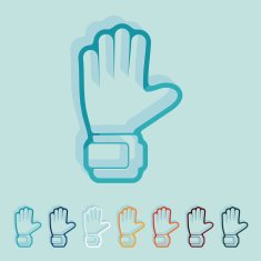 Flat design gloves N3