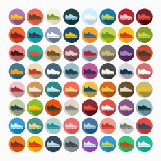 Flat design sneakers N4