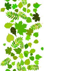 Seamless abstract background with green leaflets