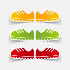 realistic design element sneakers N28