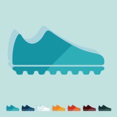 Flat design sneakers N7