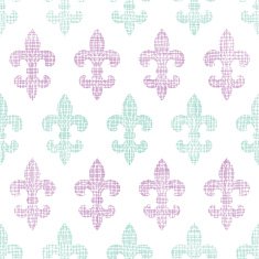 Abstract textile fleur de lis stripes seamless pattern background