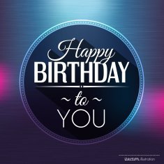 Birthday card in bright colors