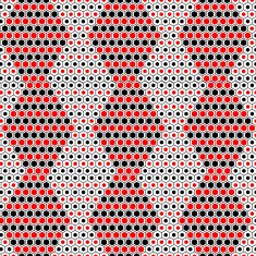 abstract red with black hexagon pattern background