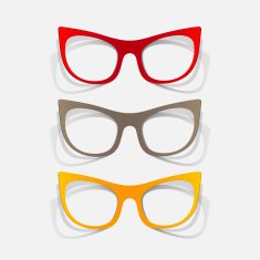 paper sticker retro glasses