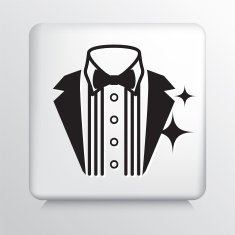 Square Icon With Tuxedo