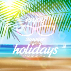 Seaside view poster with Sun glasses N3