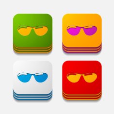 square button sunglasses N28