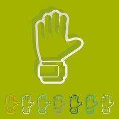 Flat design gloves N5