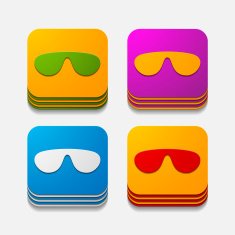 square button sunglasses N29